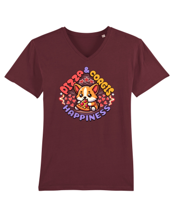 Corgi Mâncând Pizza Burgundy