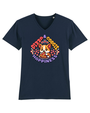 Corgi Mâncând Pizza French Navy