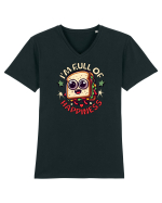 Sandwich Sunt Plin De Fericire Tricou mânecă scurtă guler V Bărbat Presenter