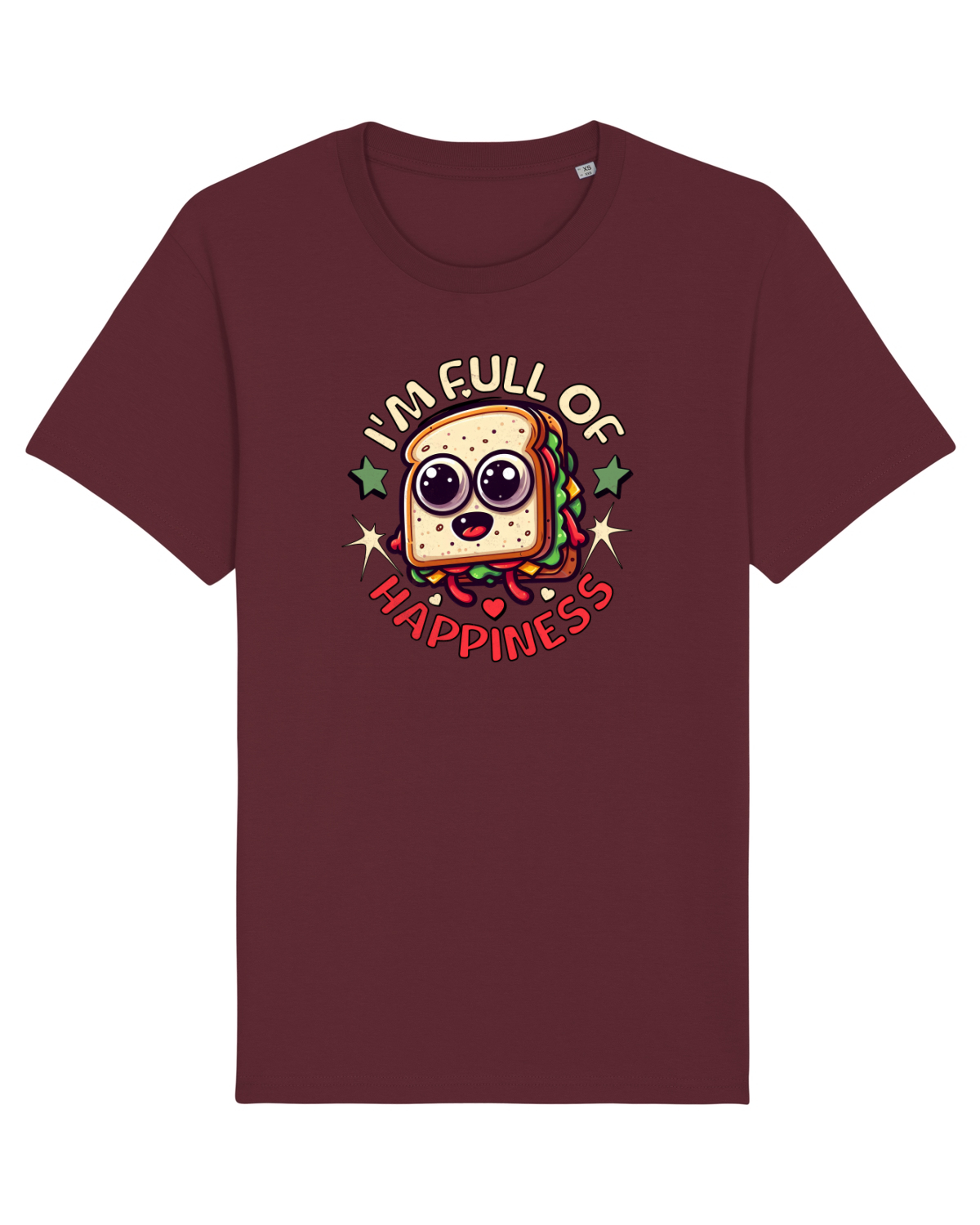 Tricou mânecă scurtă Unisex Rocker Burgundy