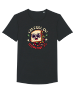 Sandwich Sunt Plin De Fericire Tricou mânecă scurtă guler larg Bărbat Skater