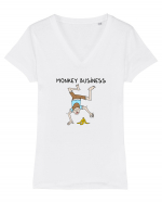 Monkey Business Tricou mânecă scurtă guler V Damă Evoker