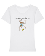 Monkey Business Tricou mânecă scurtă guler larg fitted Damă Expresser