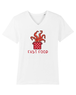 Fast food 2 Tricou mânecă scurtă guler V Bărbat Presenter