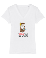 Codul lui Da Vinci Tricou mânecă scurtă guler V Damă Evoker