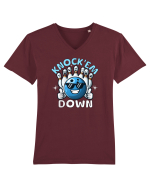 Bowling Amuzant Knock'em Down Tricou mânecă scurtă guler V Bărbat Presenter