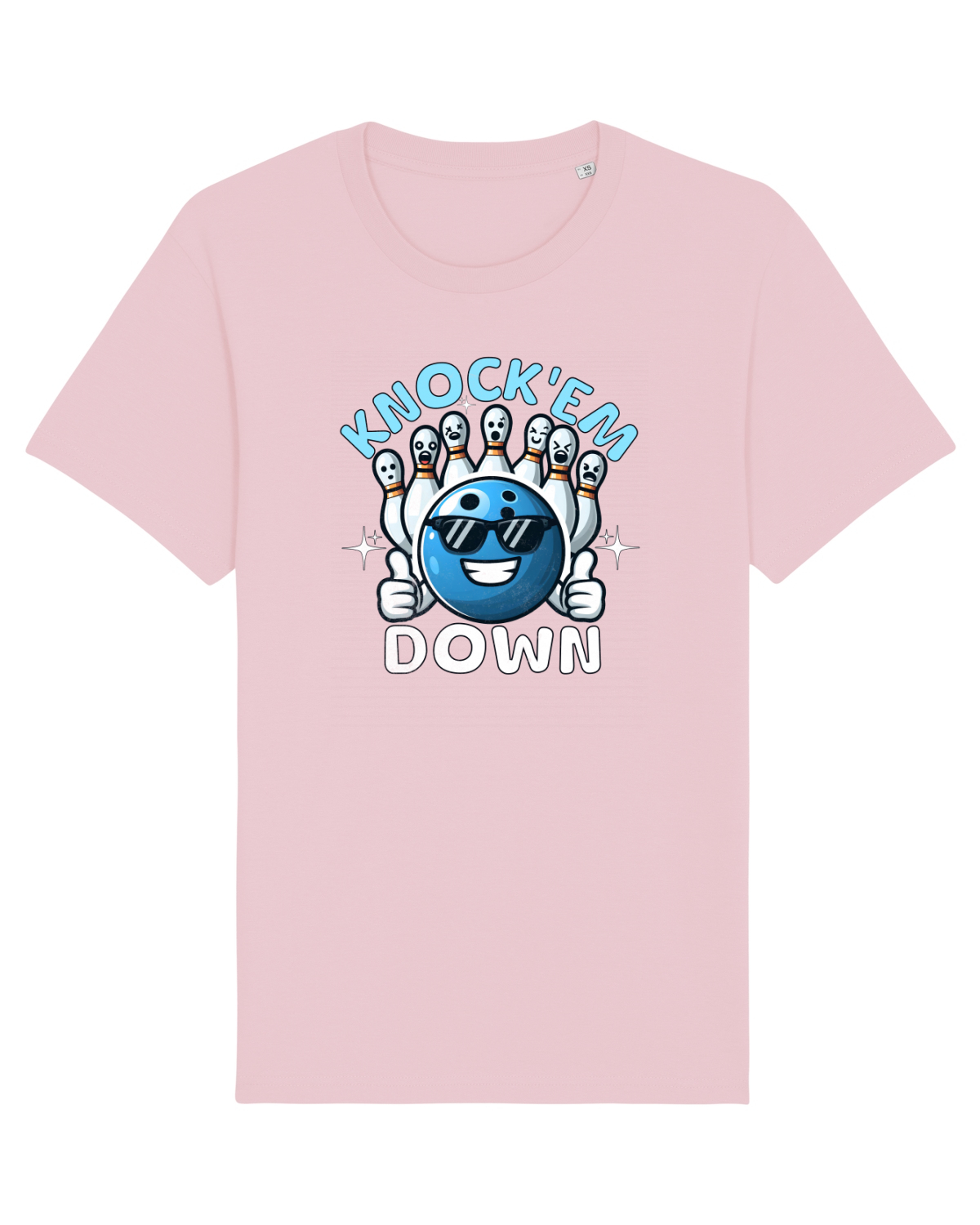 Tricou mânecă scurtă Unisex Rocker Cotton Pink