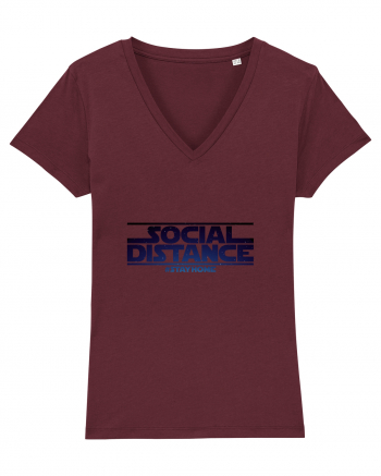 Social distance Burgundy