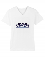 Social distance Tricou mânecă scurtă guler V Bărbat Presenter