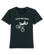 I do my own stunts Tricou mânecă scurtă guler V Bărbat Presenter