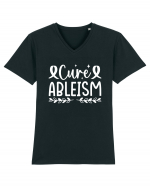 Cure Ableism Tricou mânecă scurtă guler V Bărbat Presenter