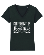 Different Is Beautiful Tricou mânecă scurtă guler V Damă Evoker