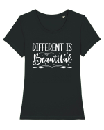 Different Is Beautiful Tricou mânecă scurtă guler larg fitted Damă Expresser