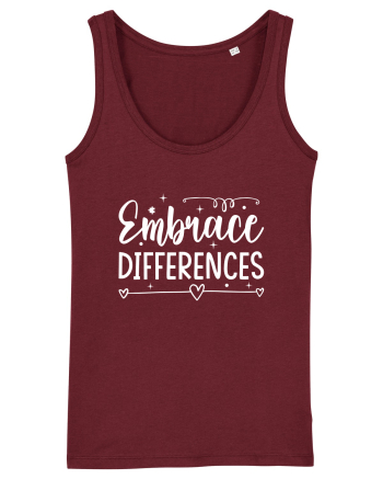 Embrace Differences Burgundy