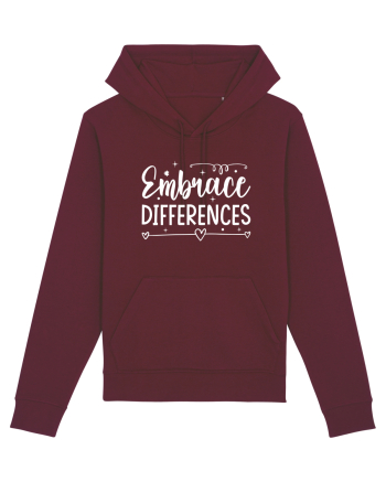 Embrace Differences Burgundy