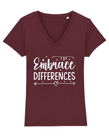 Embrace Differences Burgundy