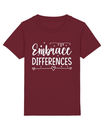 Embrace Differences Burgundy