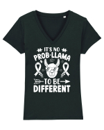 It's No Prob-Llama To Be Different Tricou mânecă scurtă guler V Damă Evoker