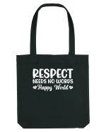 Respect Needs No Words Happy World Sacoșă textilă