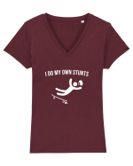 I do my own Stunts Tricou mânecă scurtă guler V Damă Evoker