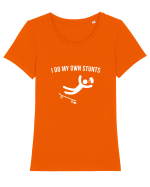 I do my own Stunts Tricou mânecă scurtă guler larg fitted Damă Expresser