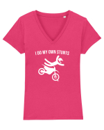 I do my own Stunts Tricou mânecă scurtă guler V Damă Evoker