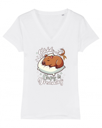 Capy Capybara Drăguț Somnoros White