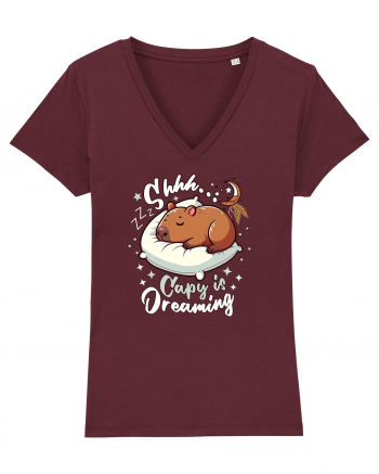 Capy Capybara Drăguț Somnoros Burgundy