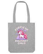 Unicorn Drăguț Mov Susține Copilul Militar Sacoșă textilă