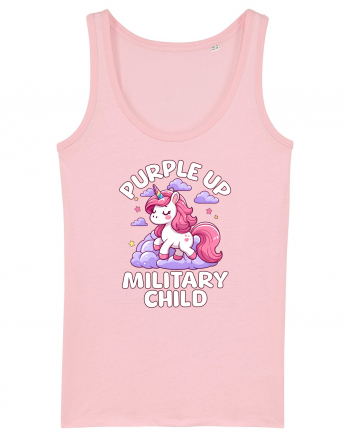 Unicorn Drăguț Mov Susține Copilul Militar Cotton Pink