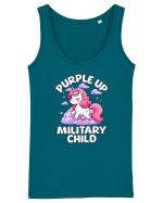 Unicorn Drăguț Mov Susține Copilul Militar Maiou Damă Dreamer