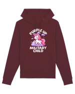 Unicorn Drăguț Mov Susține Copilul Militar Hanorac Unisex Drummer