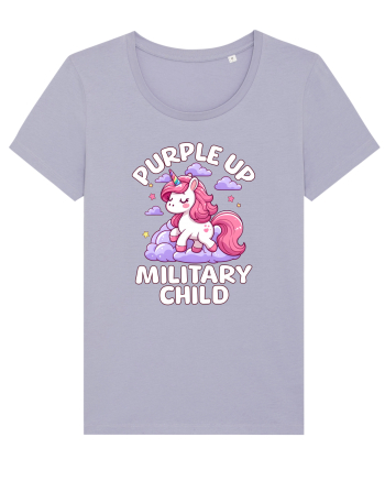 Unicorn Drăguț Mov Susține Copilul Militar Lavender