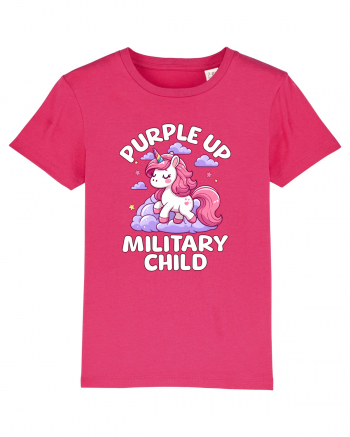 Unicorn Drăguț Mov Susține Copilul Militar Raspberry