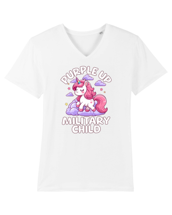 Unicorn Drăguț Mov Susține Copilul Militar White