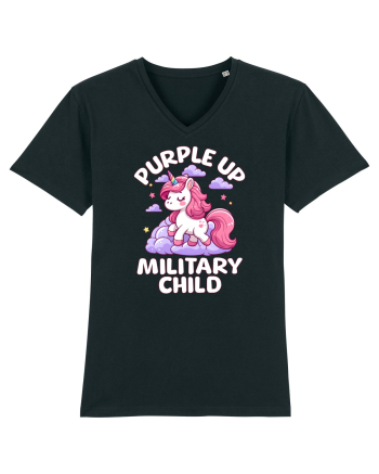 Unicorn Drăguț Mov Susține Copilul Militar Black