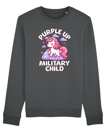 Unicorn Drăguț Mov Susține Copilul Militar Anthracite