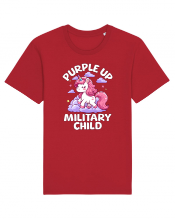 Unicorn Drăguț Mov Susține Copilul Militar Red