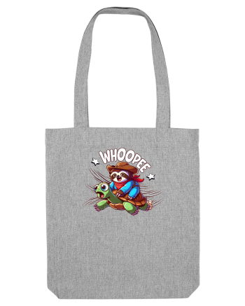 Leneș Amuzant Cowboy Călare pe Broască Țestoasă Heather Grey