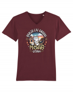 MOAB Utah Arches cu Pisică Grozavă pe Banjo Tricou mânecă scurtă guler V Bărbat Presenter