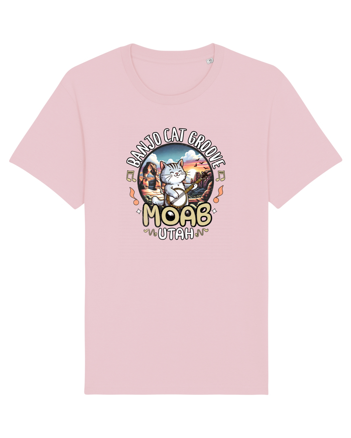 Tricou mânecă scurtă Unisex Rocker Cotton Pink