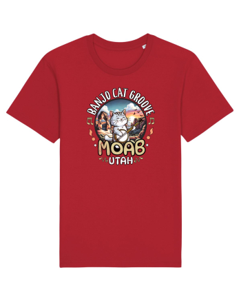 MOAB Utah Arches cu Pisică Grozavă pe Banjo Red