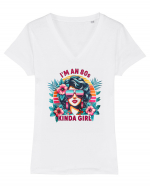 pentru nostalgicii anilor 80 - I am an 80s kind of girl Tricou mânecă scurtă guler V Damă Evoker