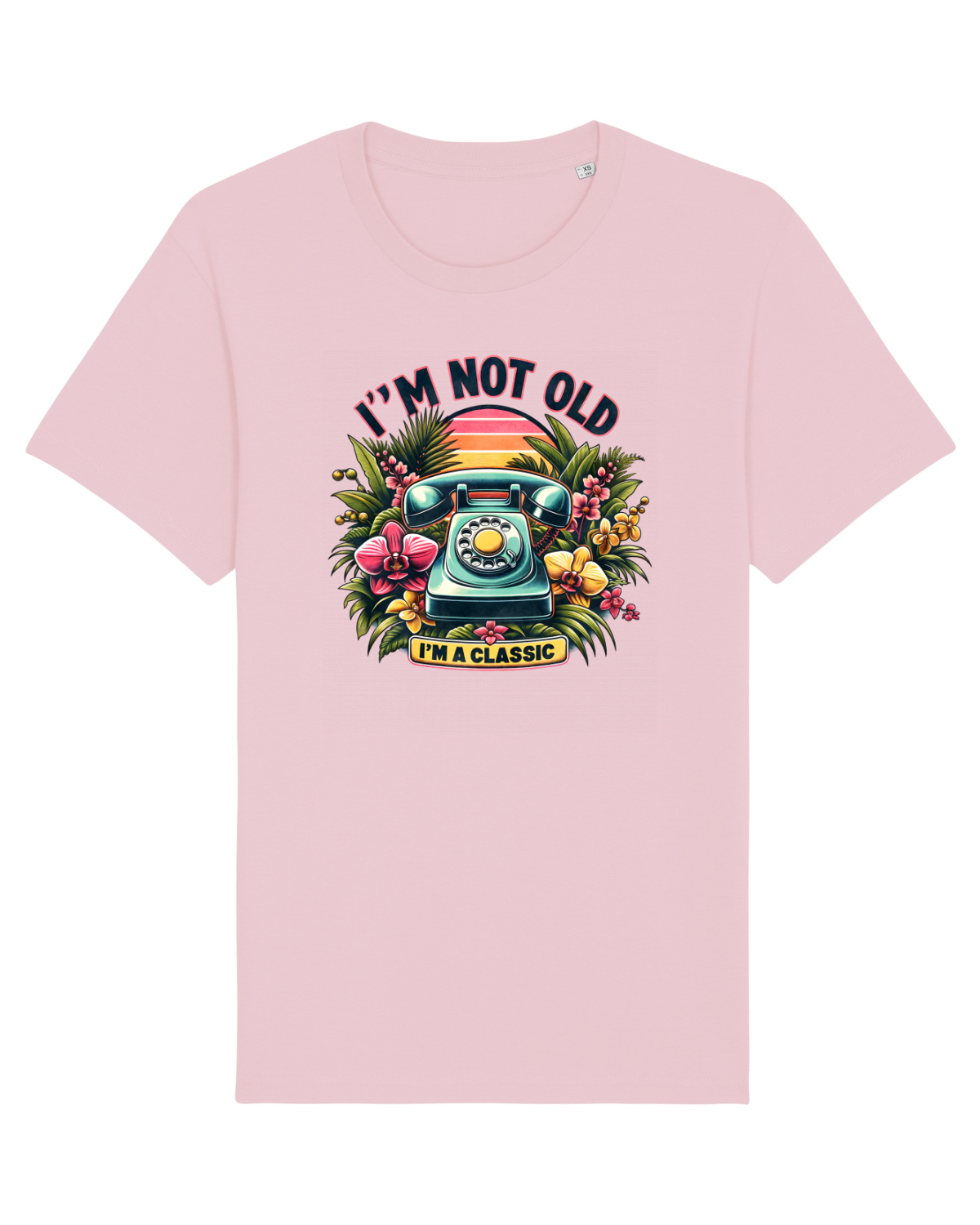 Tricou mânecă scurtă Unisex Rocker Cotton Pink