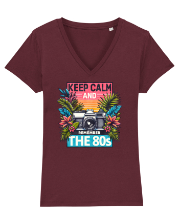 pentru nostalgicii anilor 80 - Keep calm and remember the 80s Burgundy