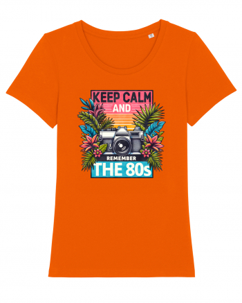 pentru nostalgicii anilor 80 - Keep calm and remember the 80s Bright Orange