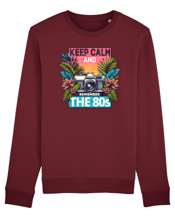 pentru nostalgicii anilor 80 - Keep calm and remember the 80s Burgundy