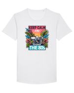 pentru nostalgicii anilor 80 - Keep calm and remember the 80s Tricou mânecă scurtă guler larg Bărbat Skater