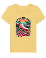 pentru nostalgicii anilor 80 - Let the good times roll Tricou mânecă scurtă guler larg fitted Damă Expresser
