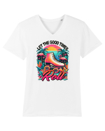 pentru nostalgicii anilor 80 - Let the good times roll Tricou mânecă scurtă guler V Bărbat Presenter